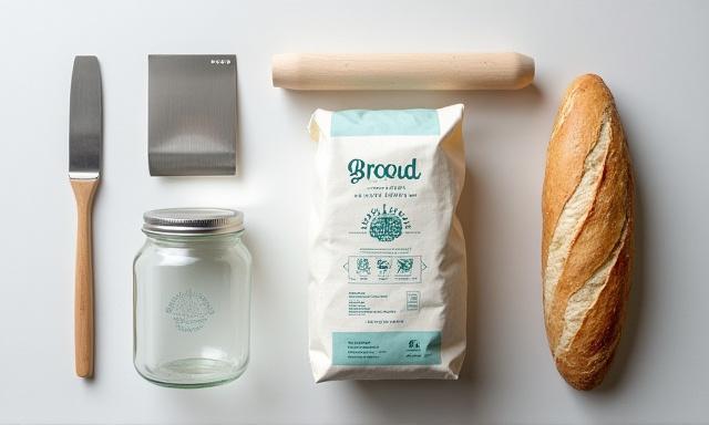 Complete bread making kit with flour and tools