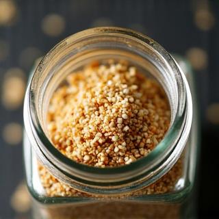 Golden decorative bread toppings