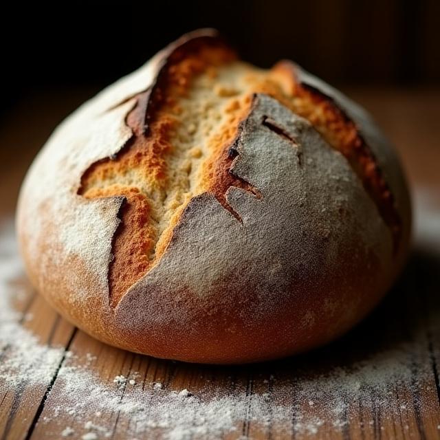 Artisan sourdough bread with perfect scores